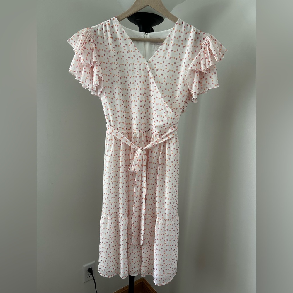 Rachel Parcell Tiered Ruffle Sleeve Wrap Dress